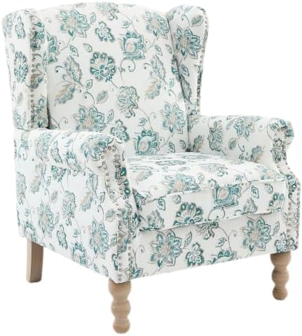 Mid Century Floral Wingback Chair - Image 3
