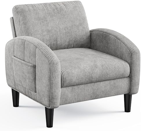 Homkdom Accent Chair with Side Pockets & Ergonomic Backrest by ElevateYourHome%EF%BC%8CEnhanceEver