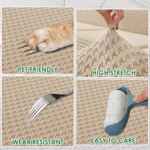 MAXIJIN Couch Cushion Covers for Sectional Sofa, Stretch Sofa Cushion Cover - Image 3