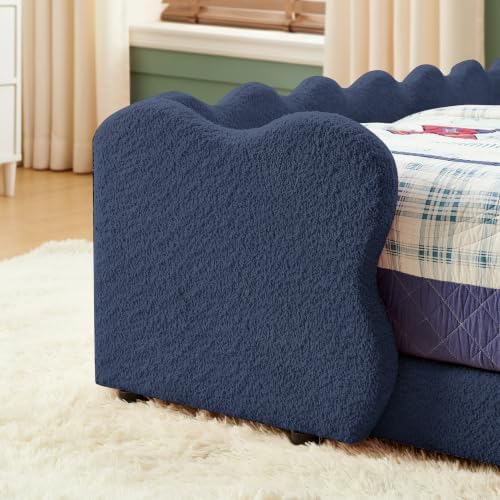 KEIKI Twin Size Boucle Platform Bed - Image 5