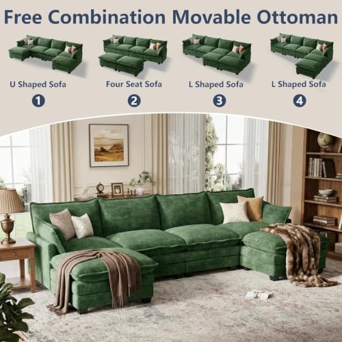 U Shaped Modular Sectional Couch, Comfy Sofa - Image 3