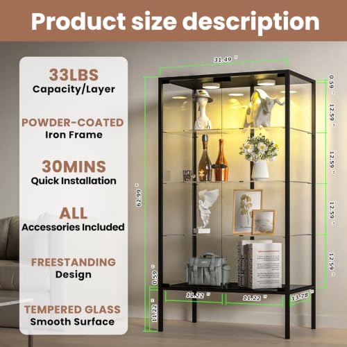 LFT HUIMEI2Y 4-Tier Glass Display Cabinet - Image 2