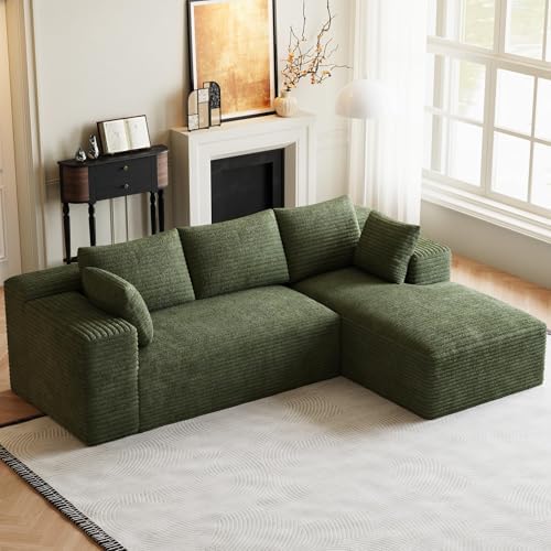 ONEMMLION 96" L-Shaped Cloud Boneless Couch Sofa by ONEMMLION