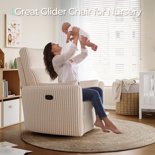 LINSY HOME 360 Swivel Nursery Rocking Chair - Image 3