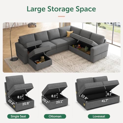 HONBAY Sectional Sleeper Sofa - Image 4