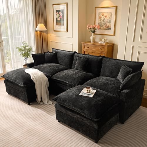 108" Oversize Modular Sectional Couch U Shaped by DesignforBetterLife