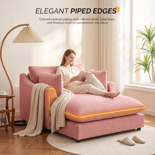 VINGLI Chaise Lounge Chair Sofa Bed Indoor, Oversized Sleeper Accent Chair - Image 6