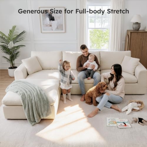 Modular Sectional Cloud Sofa, No Assembly Oversized Boneless Couch - Image 3