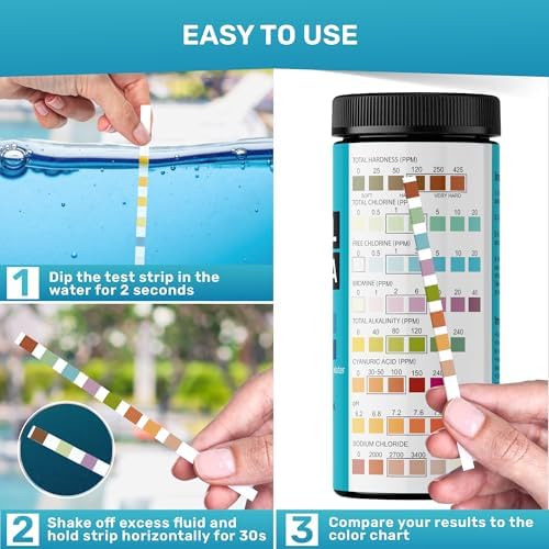 JNW Direct Pool Test Strips for Pools and Spas - 8 in 1 Water Test 150 Pack - Image 4