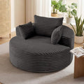 Oversized Chaise Lounge Chair Indoor, Boneless Sleeper Sofa Bed by Merikeshomes