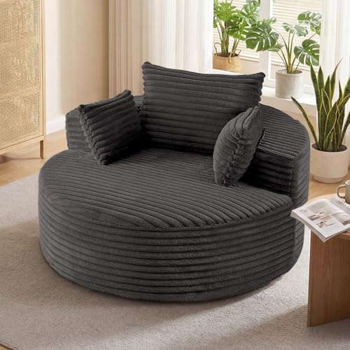 Oversized Chaise Lounge Chair Indoor, Boneless Sleeper Sofa Bed by Merikeshomes