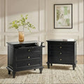 HULALA HOME Farmhouse 3 Drawer End Table by HULALAHOME