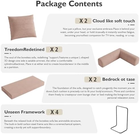 79in Boneless Couch Convertible Futon Sofa Bed Queen - Image 6