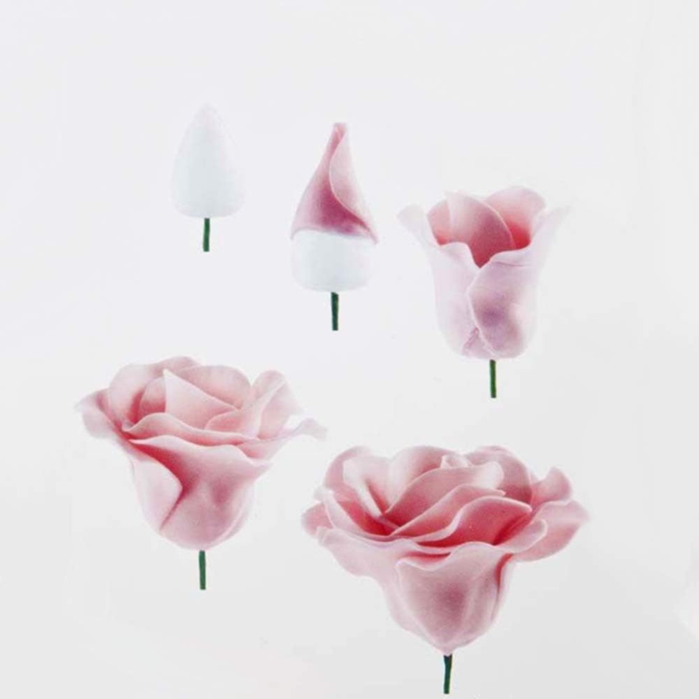 EORTA 80 Pieces Fondant Flower Forming Holders Oval Foam Flower Modeling Support Sugar Fondant Flowers Making Accessories for DIY Sugarcraft Baking Art, Large, 2.5X3.3 CM