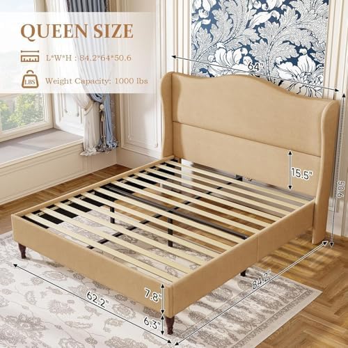 koorlian Queen Upholstered Bed Frame - Image 2