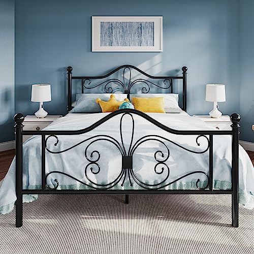 SHA CERLIN Queen Size Metal Bed Frame by SHACERLIN