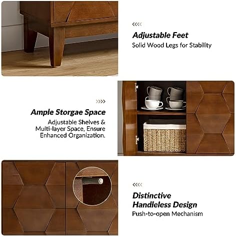 HULALA HOME Mid Century Sideboard Buffet Cabinet - Image 3