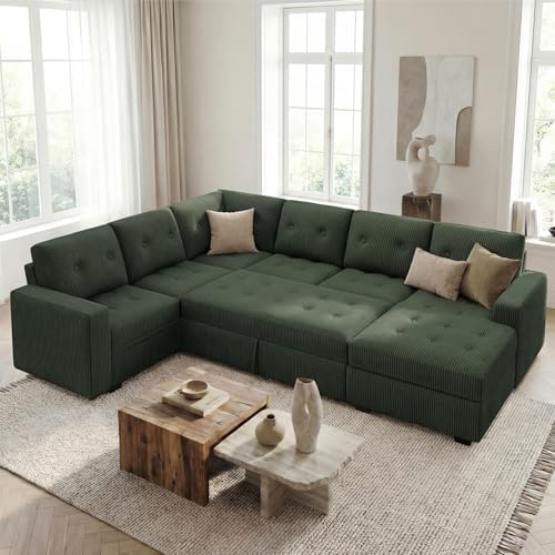 HONBAY 111.4'' Modular Sectional Sleeper Sofa by HONBAY