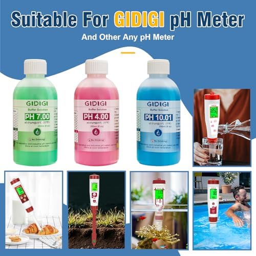 pH Meter Calibration Solution Kit, Includes 4.00, 7.00 and 10.01 - Image 4