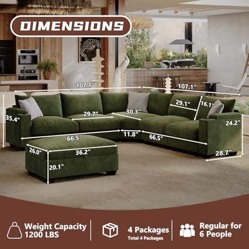 107" L Shaped Sectional Couches - Image 2