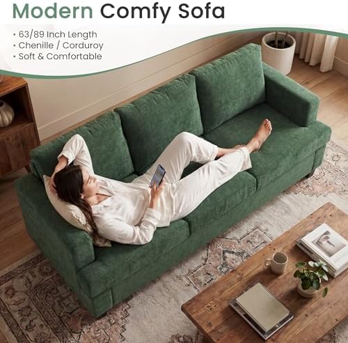YOUDENOVA Sofa Couch, 3 Piece Set Comfy Sofa, 2 Loveseat & 3 Seater Sofa - Image 6