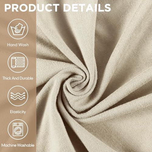 Peryiter 2 Pcs Couch and Loveseat Sofa Covers, Milk Silk - Image 5