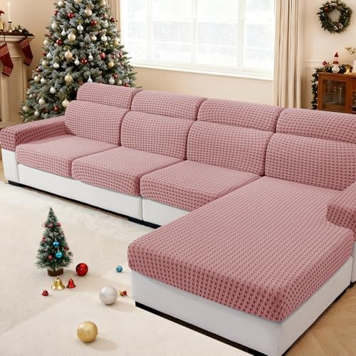 MAXIJIN Couch Cushion Covers for Sectional Sofa, Stretch Sofa Cushion Cover by MAXIJIN