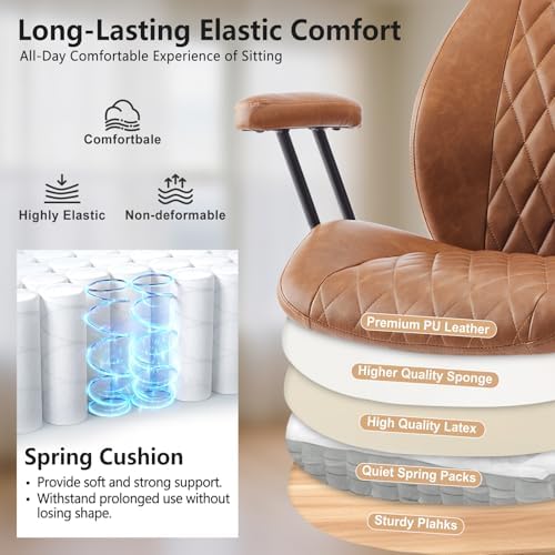 YFO Home Office Desk Chair Office Rubber Casters Ergonomic Computer Chair - Image 5