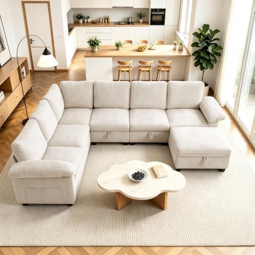 108''Modular Sectional Sleeper Sofa, L Shape Pull Out Sofa Bed - Image 2