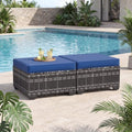 Aoxun 2 Piece Patio Sofa Ottomans by Aoxun