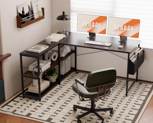 Pamray 57.5 Inch L Shaped Computer Desk - Image 2