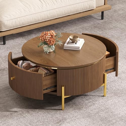 31.5" Coffee Table Living Room Brown CoffeeTable by SCANORDIC