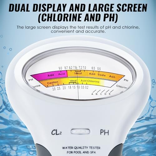 2 in 1 Chlorine & PH Meter, Dual Scale Water Quality Tester CL2 Level Meter - Image 3