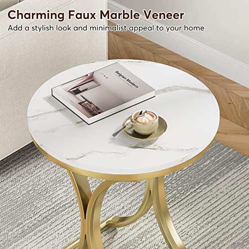 LITTLE TREE Side Table Round End Table Modern Small Accent Table Bedside Table - Image 6