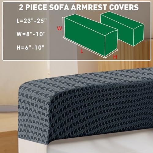 MAXIJIN Couch Cushion Covers for Sectional Sofa, Stretch Sofa Cushion Cover - Image 2