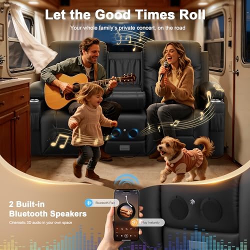Power RV Loveseat Recliner Sofa, Reclining Loveseat - Image 5