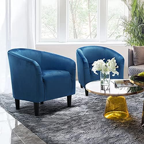 Yaheetech Compact Velvet Accent Chairs Set of 2 - Image 4