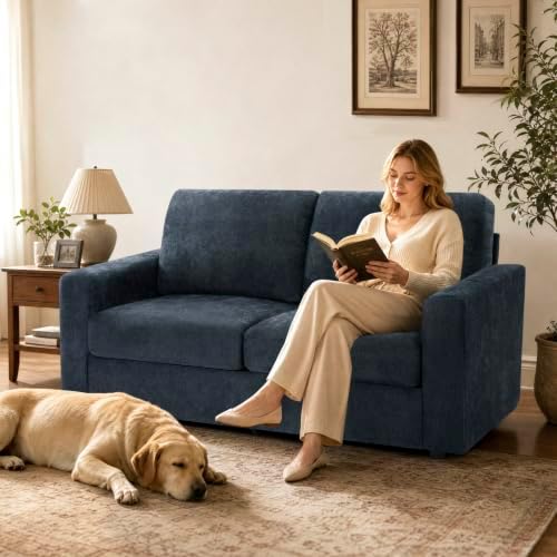 69” Chenille 2-Seat Sofa w/Comfortable Back Cushions - Image 6