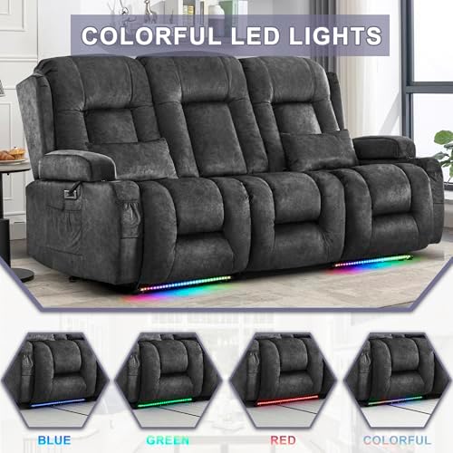URRED Power Loveseat Recliner Sofa - Image 6