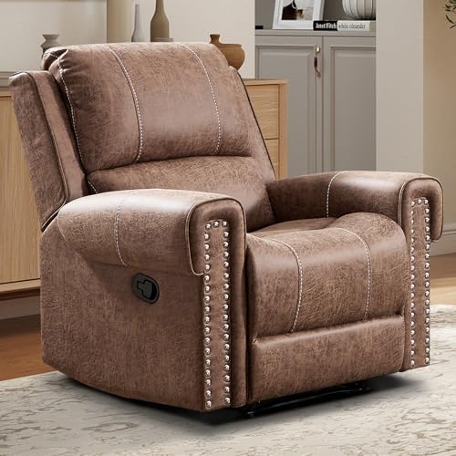 EBELLO Manual Single Recliner Chair, Faux Leather Reclining Chair by EBELLO