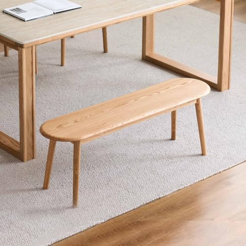 100% Solid Oak Dining Bench, Wood Bench - Image 5