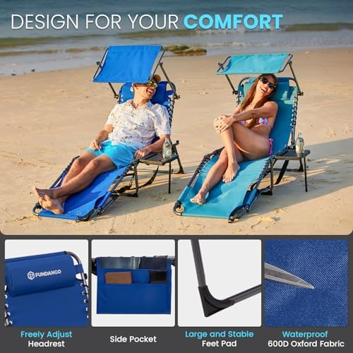FUNDANGO 400lbs Heavy Duty Tanning Chair - Image 7