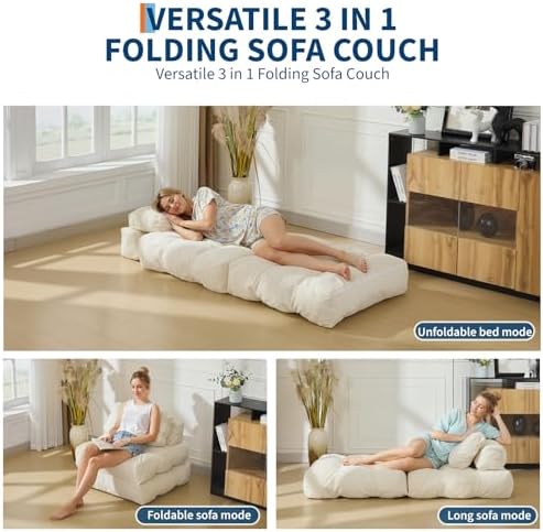 Garvee Folding Sofa Bed, Convertible Sleeper Chair - Image 3