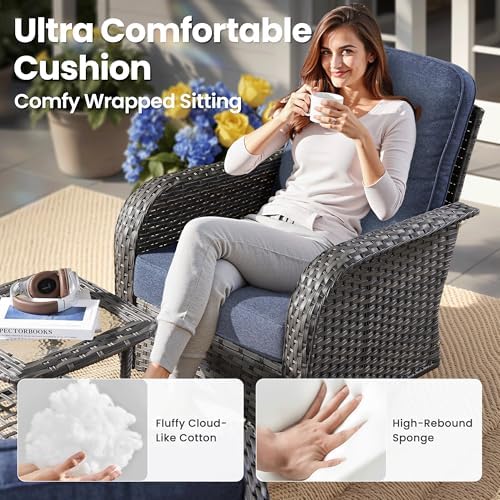 ovios 7-Piece Patio Furniture Set, Outdoor Wicker Sofa - Image 6
