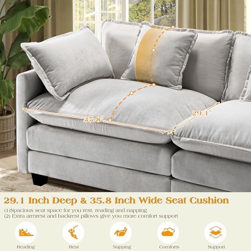 Hanherry Modular Sectional Sofa, Cloud Couch - Image 4