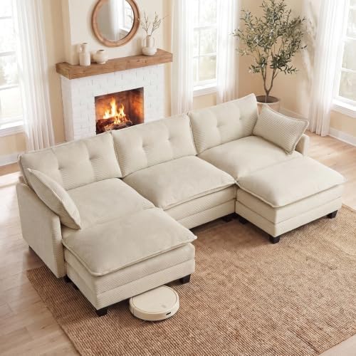 Amsleekey 111.5" U Shaped Modular Sectional Sofa by Amsleekey