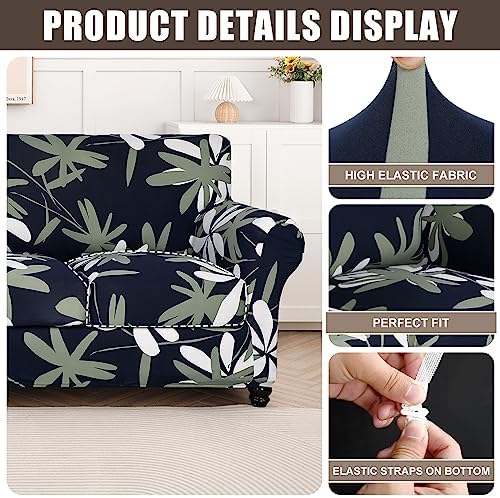 SearchI Stretch Sofa Cover Printed Couch Covers, Floral Pattern 2 Piece - Image 3