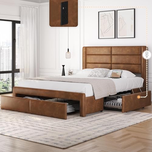 Yaheetech Queen Upholstered Bed Frame by Yaheetech