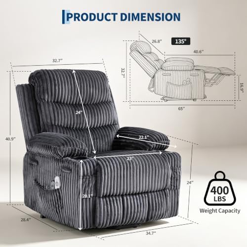 Garvee Oversized Power Lift Recliner Chair - Image 2