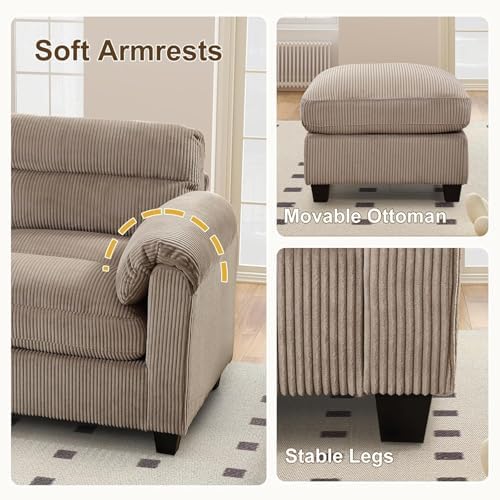 HAOMARKETS 115" Modular Sectional Sofa Couch - Image 4